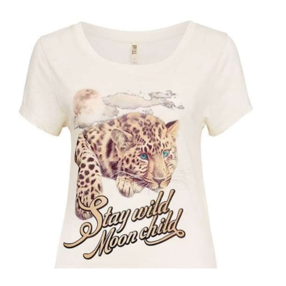Spell Stay Wild Moon Child short sleeve cream tee